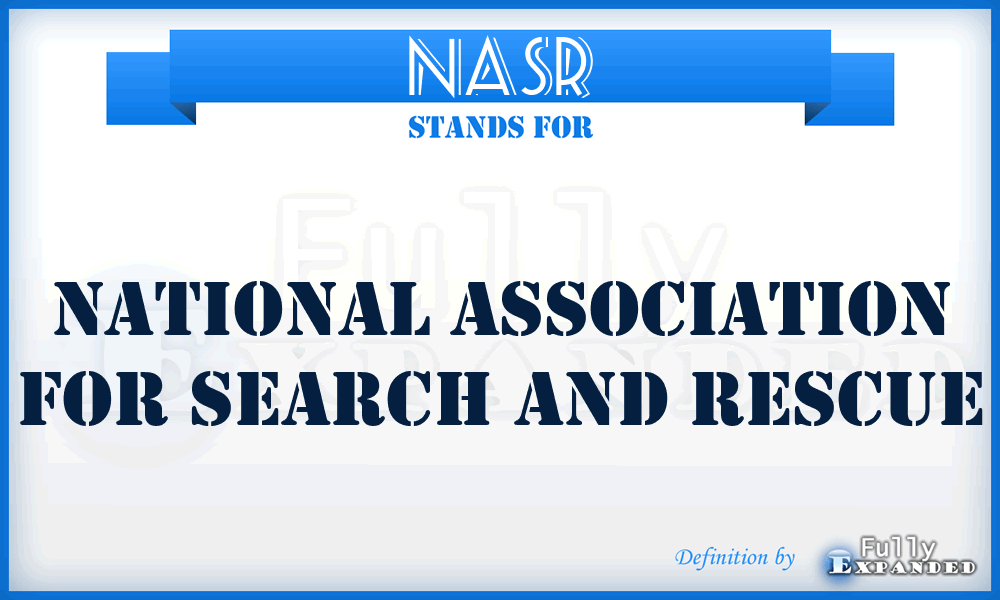 NASR - National Association for Search and Rescue