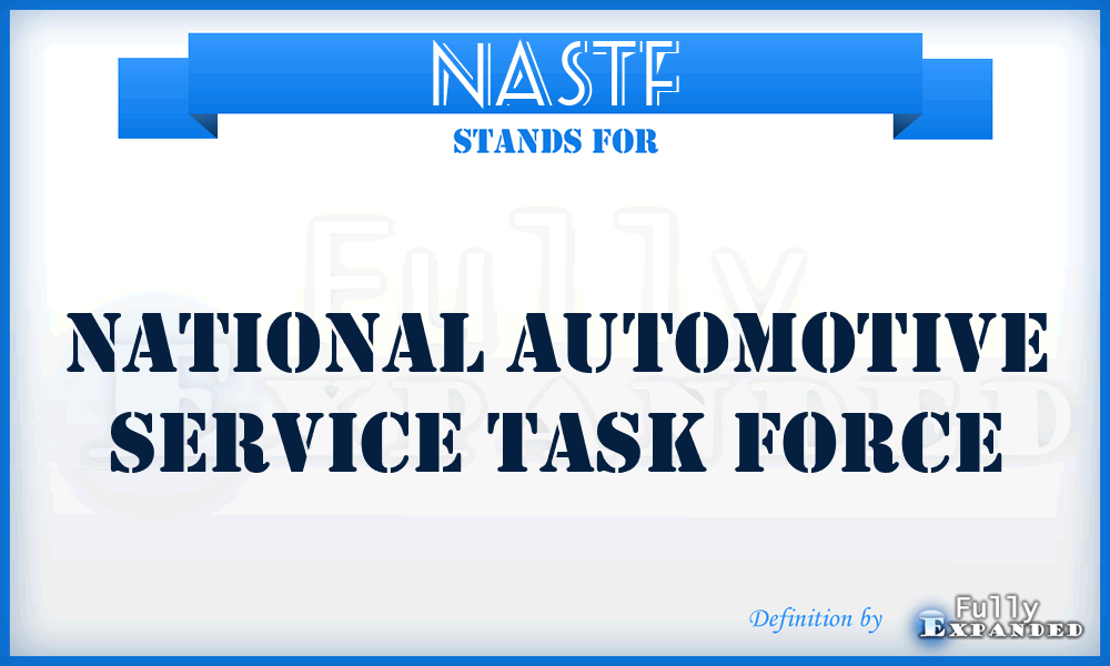NASTF - National Automotive Service Task Force