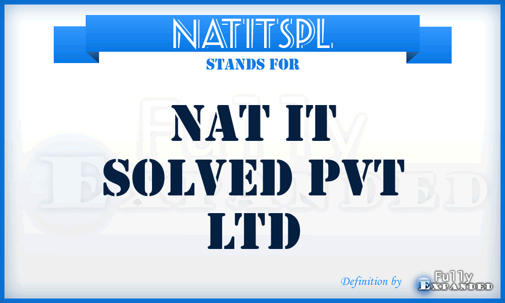 NATITSPL - NAT IT Solved Pvt Ltd