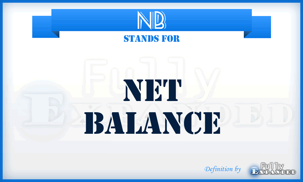 NB - Net Balance