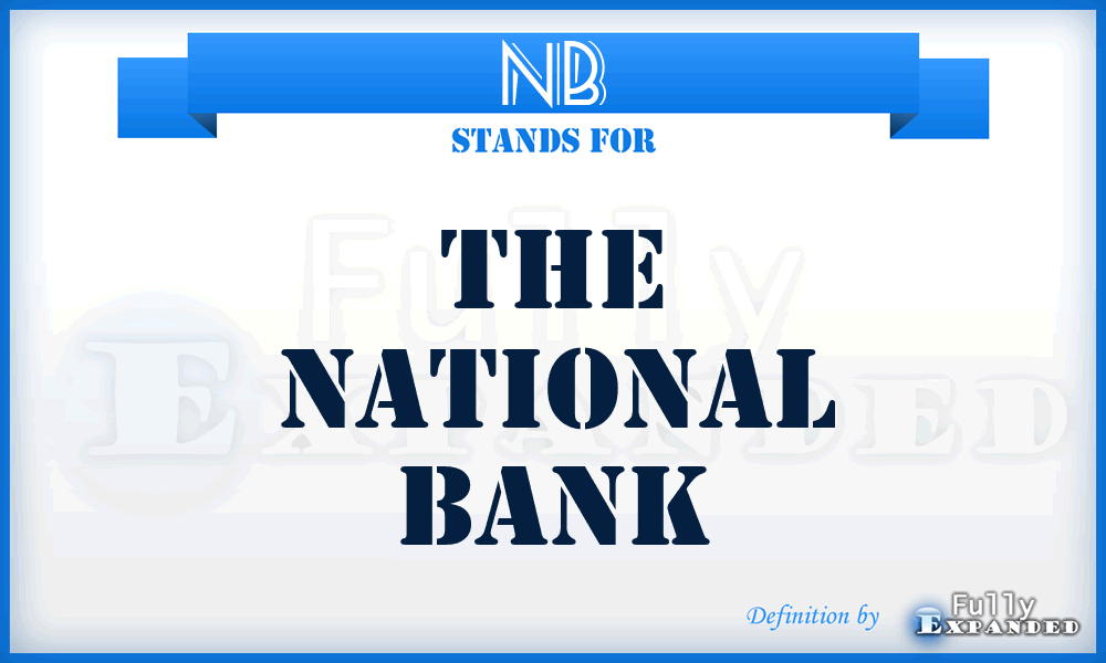 NB - The National Bank