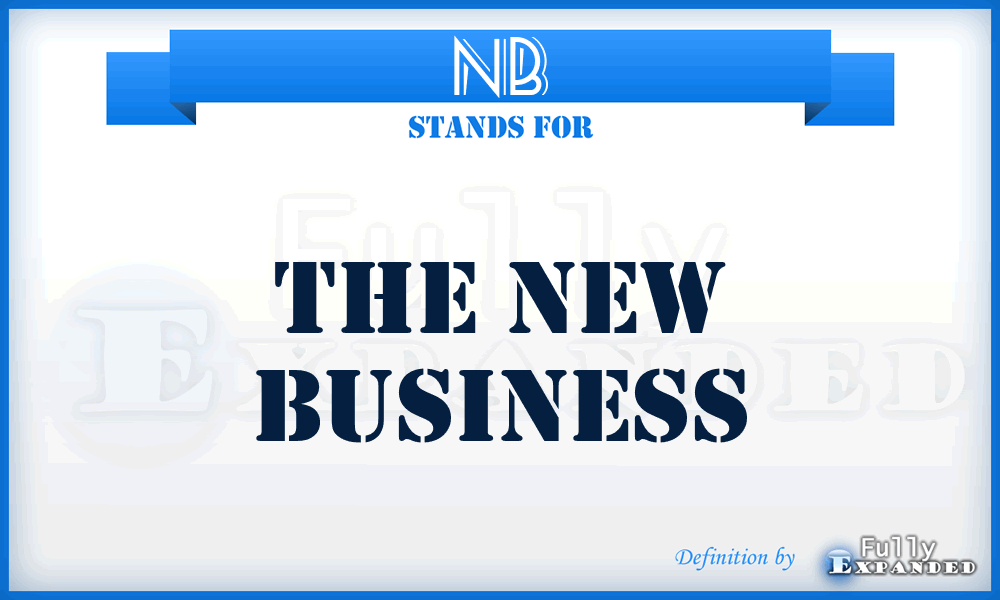 NB - The New Business