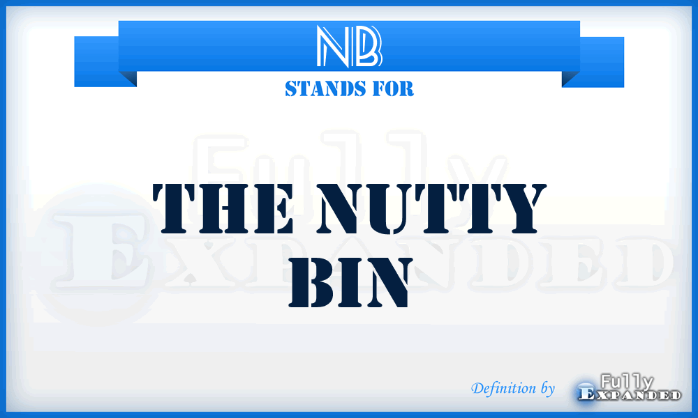 NB - The Nutty Bin