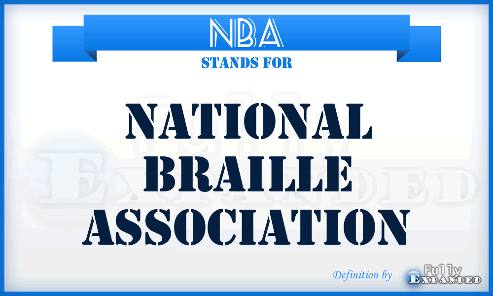 NBA - National Braille Association