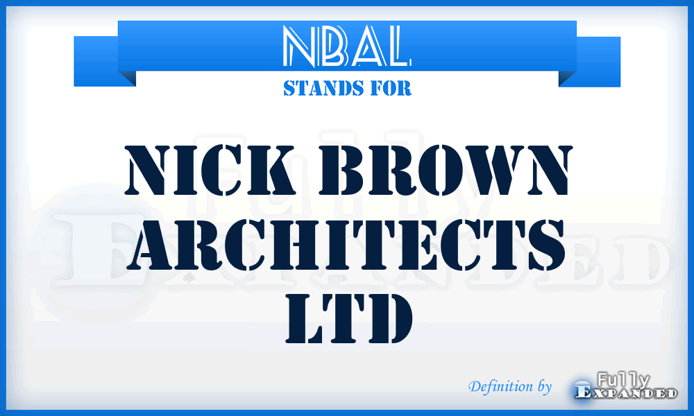 NBAL - Nick Brown Architects Ltd