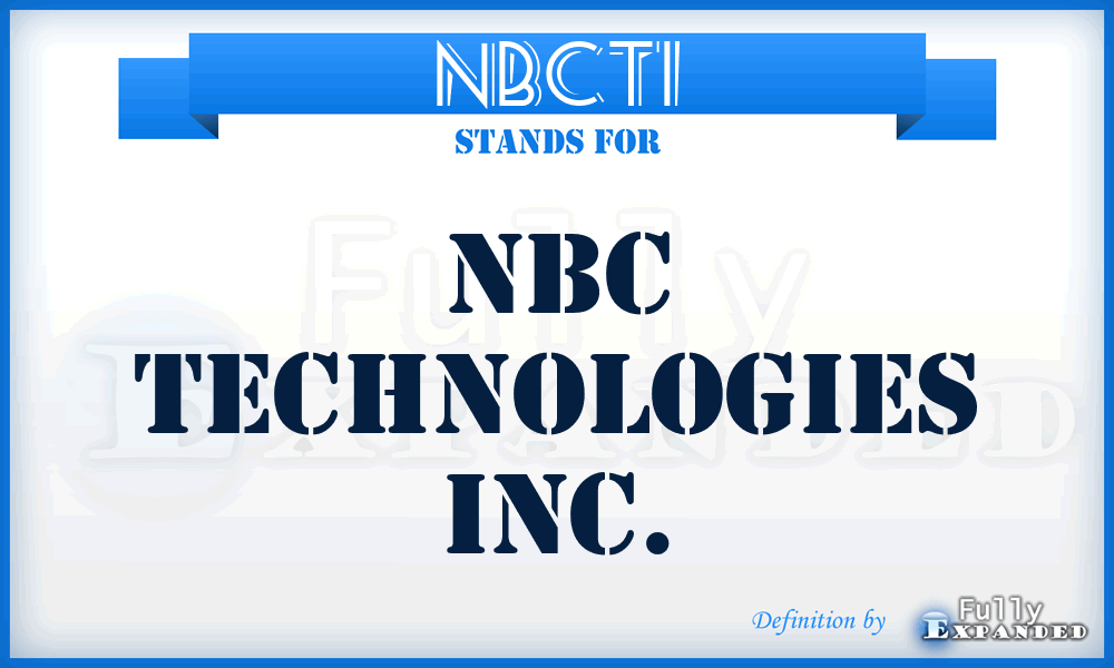 NBCTI - NBC Technologies Inc.