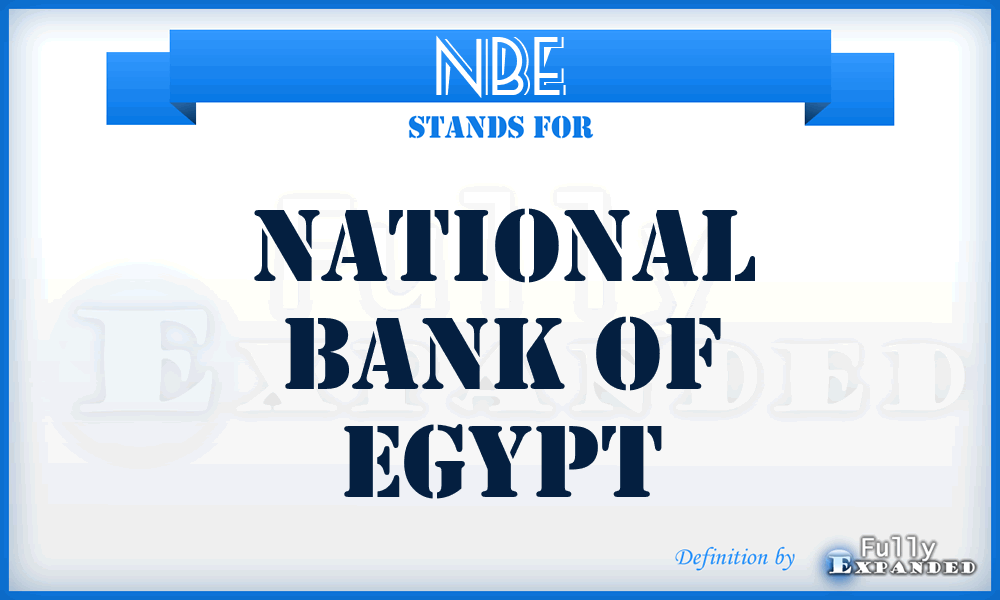 NBE - National Bank of Egypt