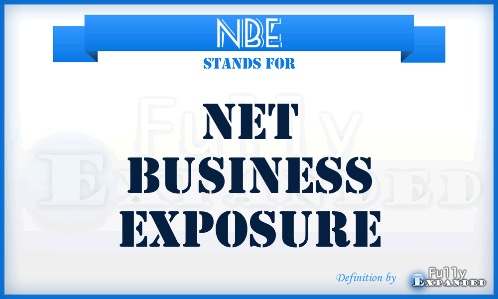 NBE - Net Business Exposure