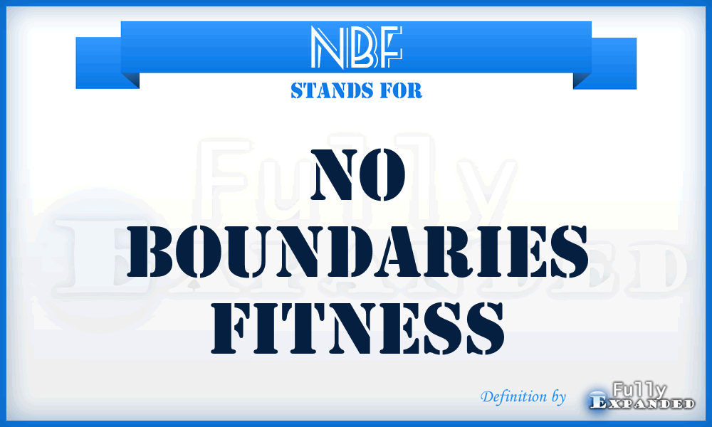 NBF - No Boundaries Fitness