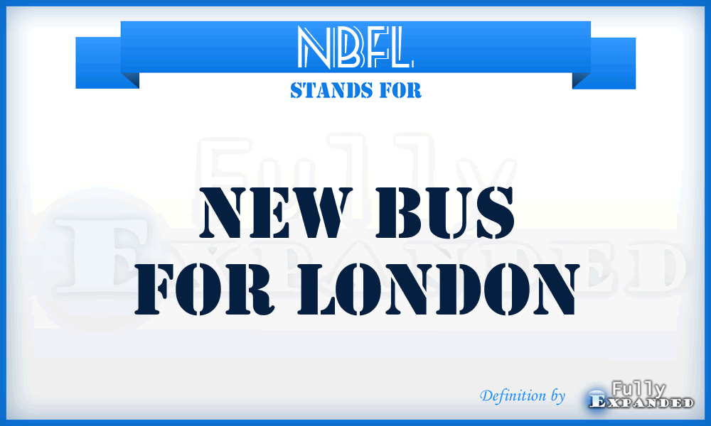 NBFL - New Bus for London