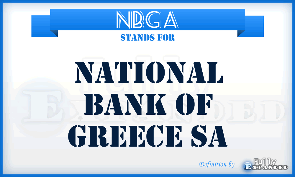 NBG^A - National Bank of Greece SA