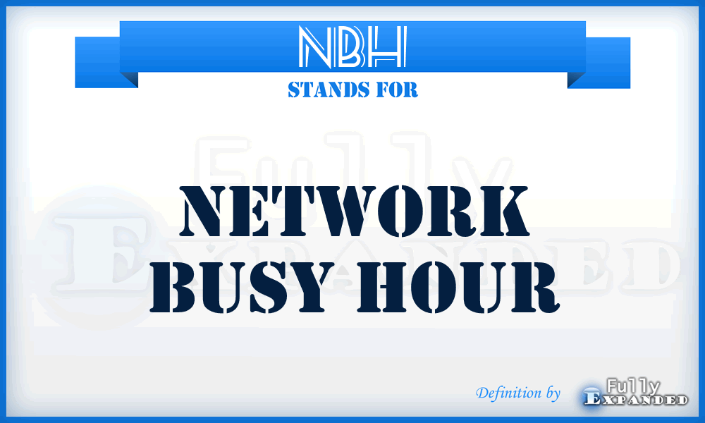 NBH - network busy hour