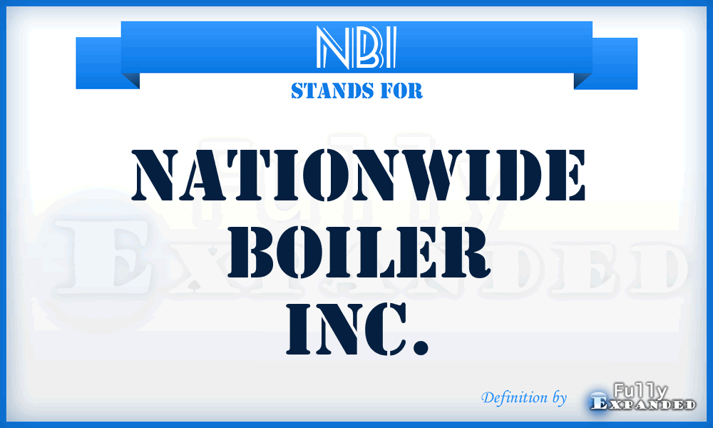 NBI - Nationwide Boiler Inc.