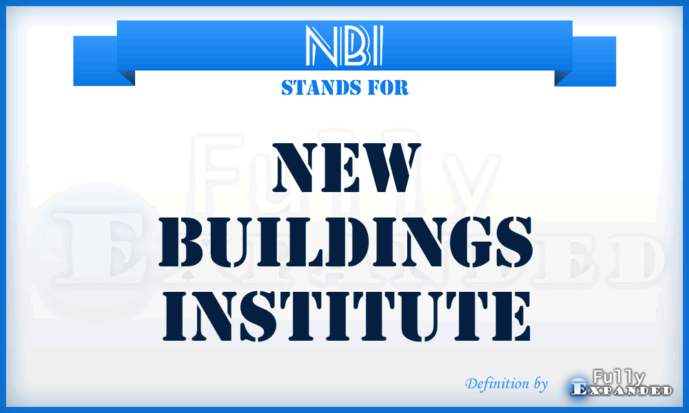 NBI - New Buildings Institute
