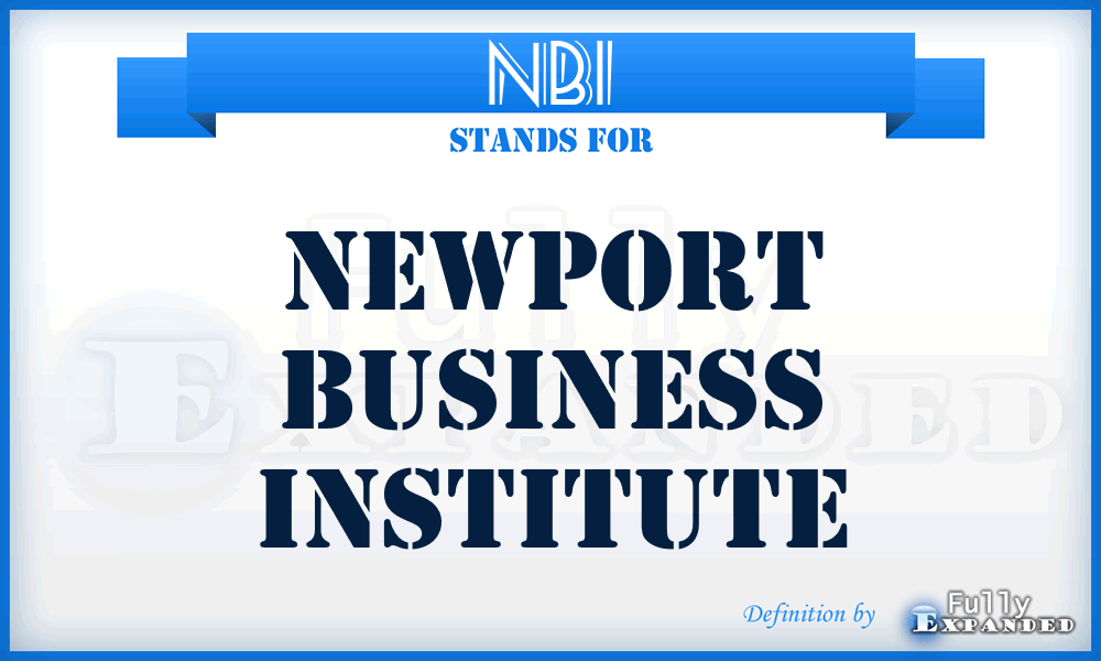 NBI - Newport Business Institute