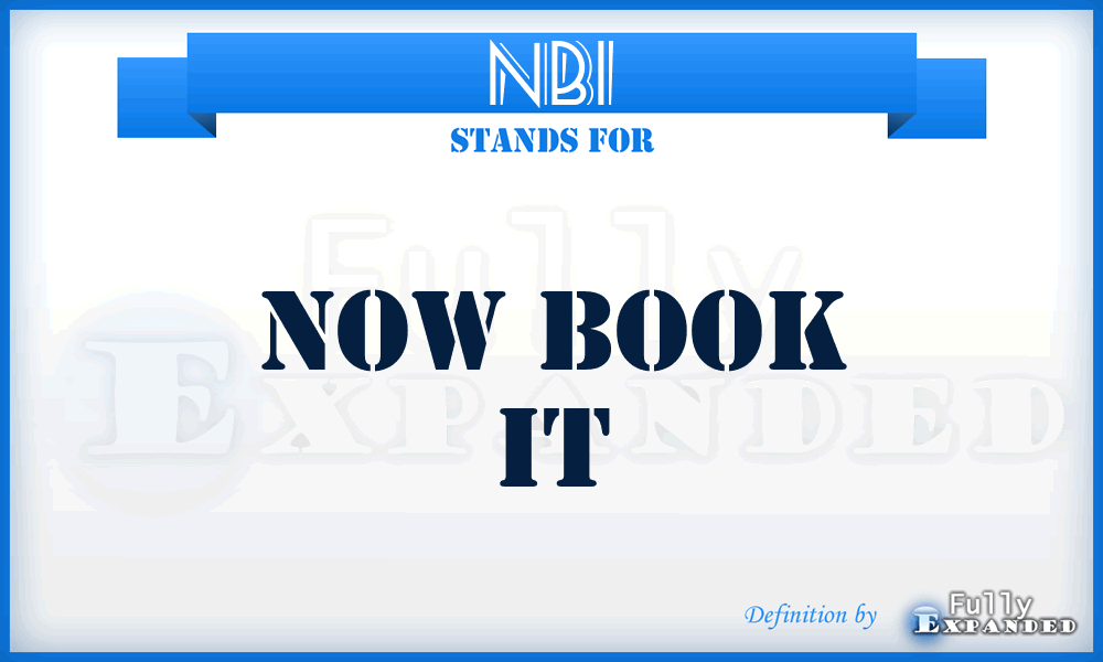 NBI - Now Book It