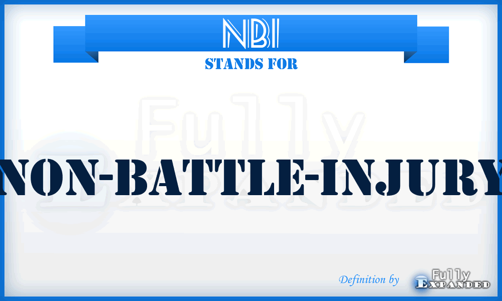 NBI - non-battle-injury