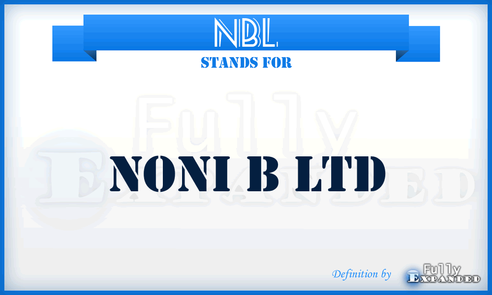 NBL - Noni B Ltd