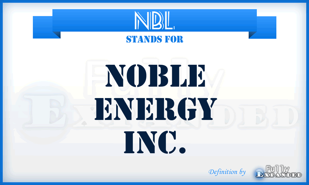 NBL - Noble Energy Inc.