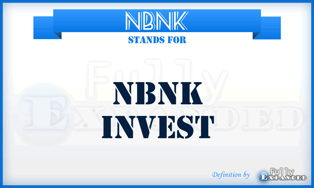 NBNK - Nbnk Invest