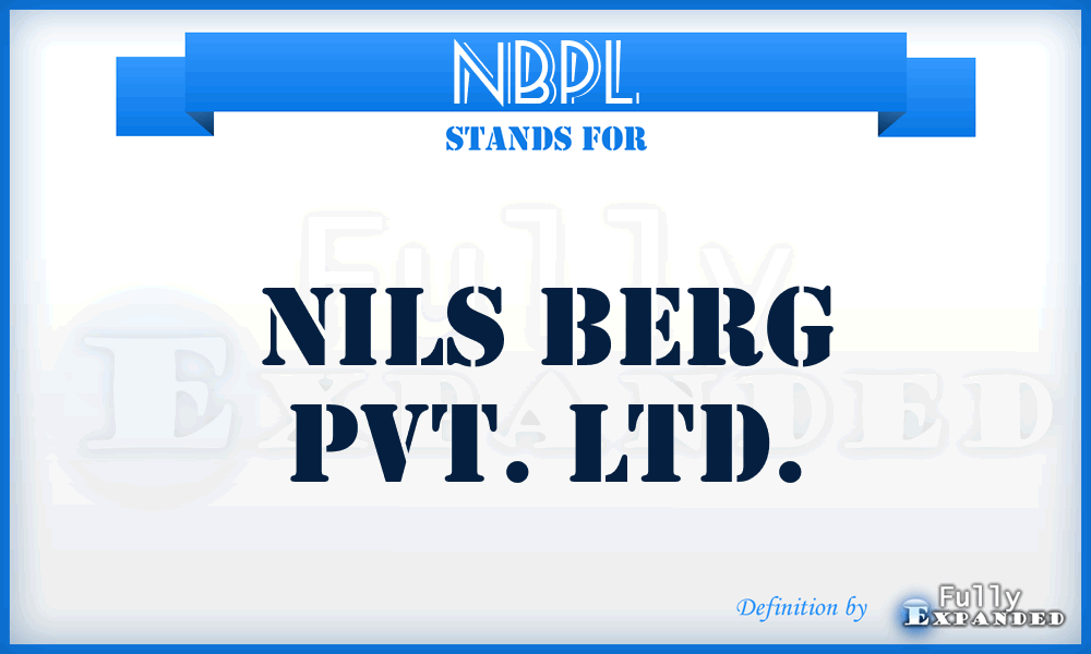 NBPL - Nils Berg Pvt. Ltd.
