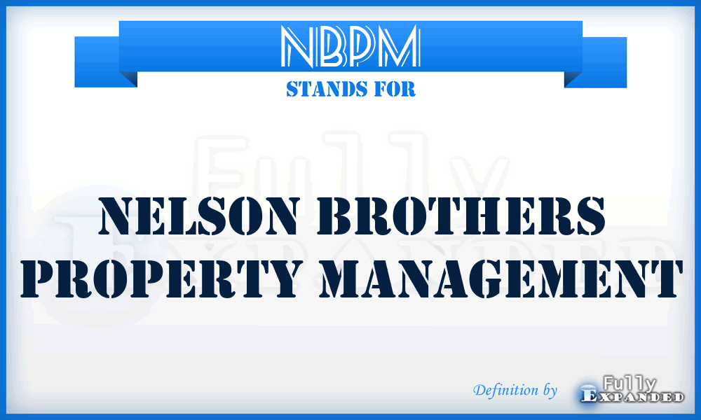 NBPM - Nelson Brothers Property Management