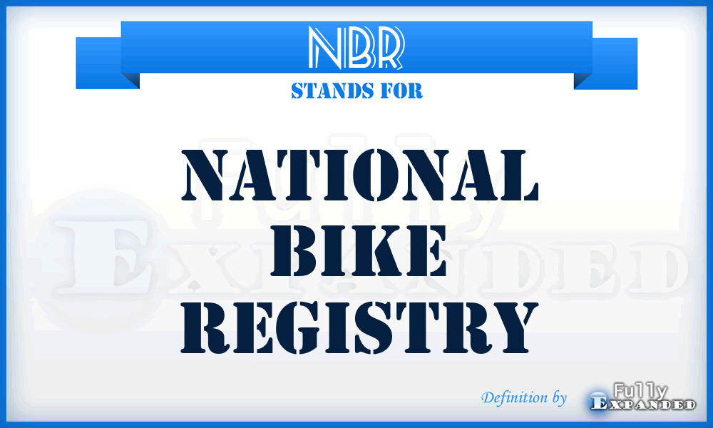 NBR - National Bike Registry