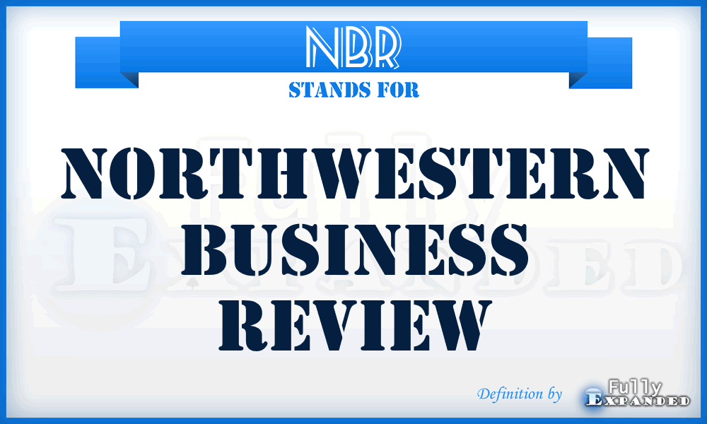 NBR - Northwestern Business Review