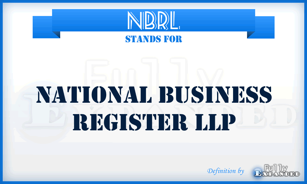 NBRL - National Business Register LLP