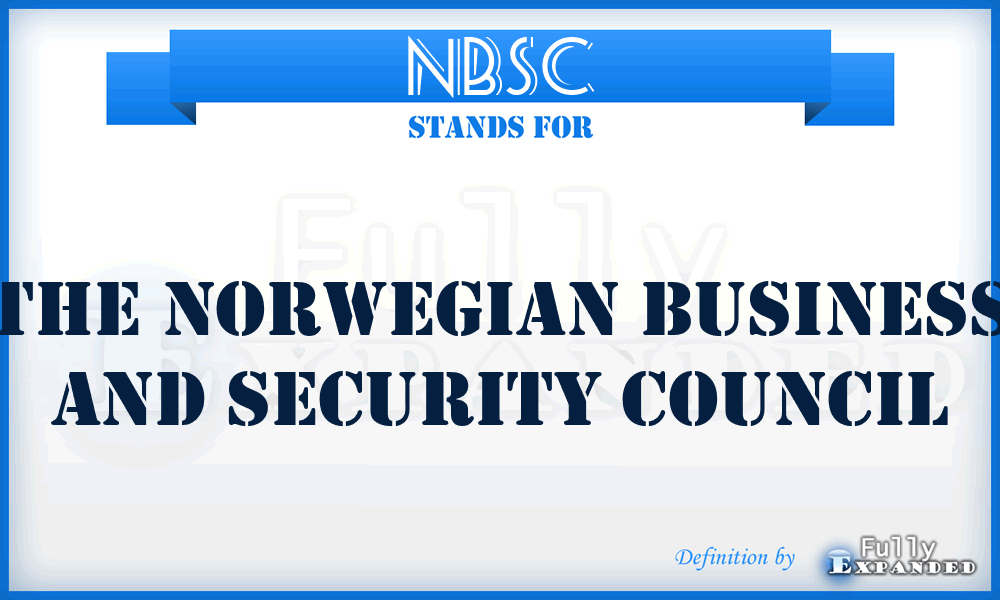 NBSC - The Norwegian Business and Security Council