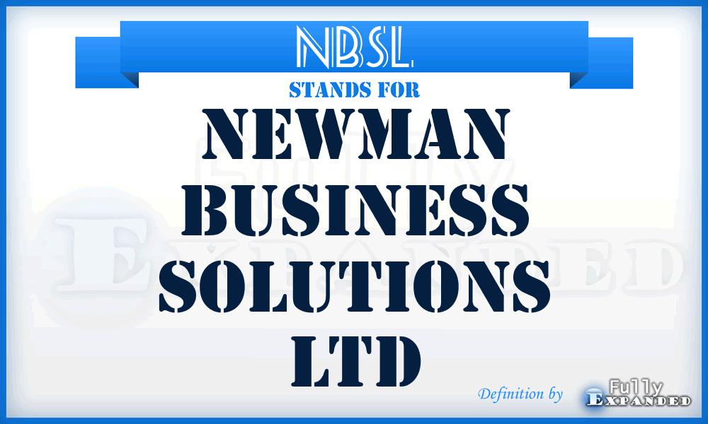NBSL - Newman Business Solutions Ltd