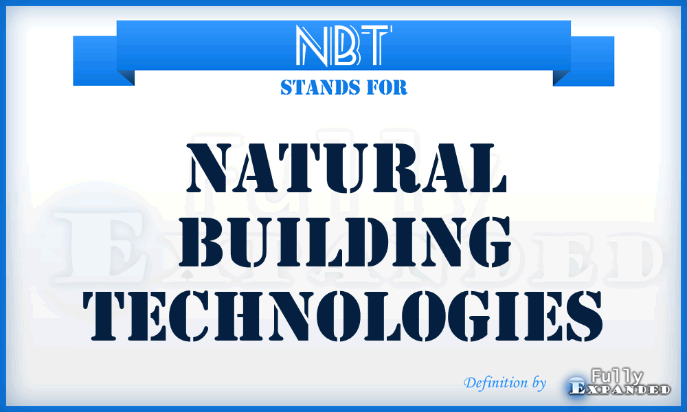 NBT - Natural Building Technologies