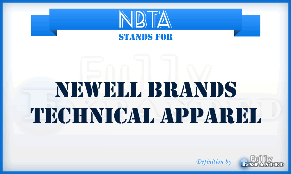 NBTA - Newell Brands Technical Apparel
