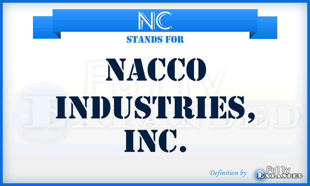 NC - NACCO Industries, Inc.