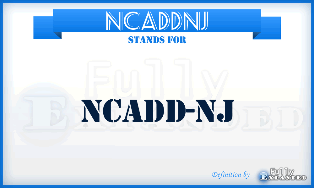 NCADDNJ - NCADD-NJ