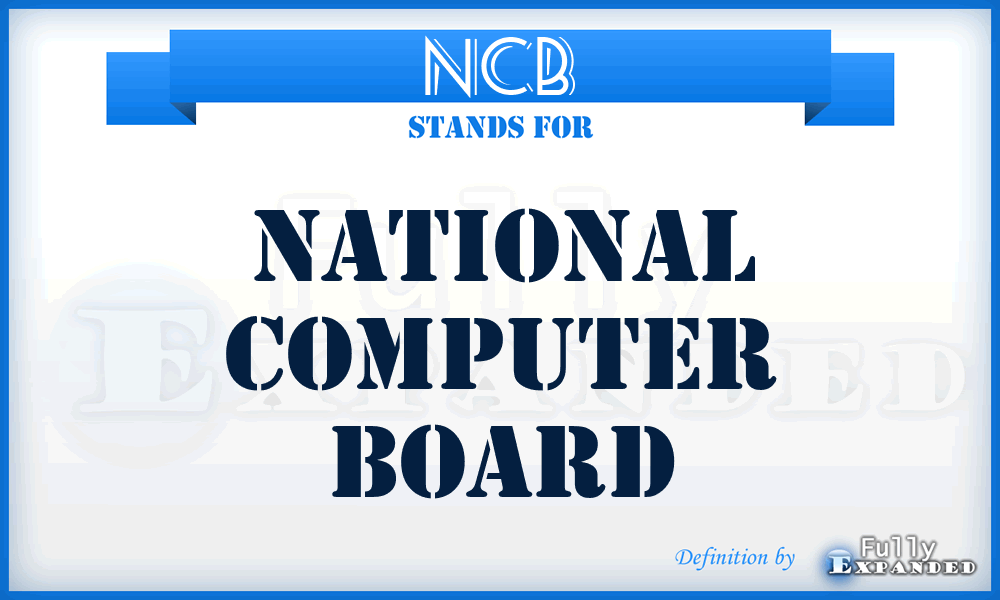NCB - National Computer Board