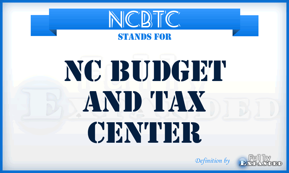 NCBTC - NC Budget and Tax Center