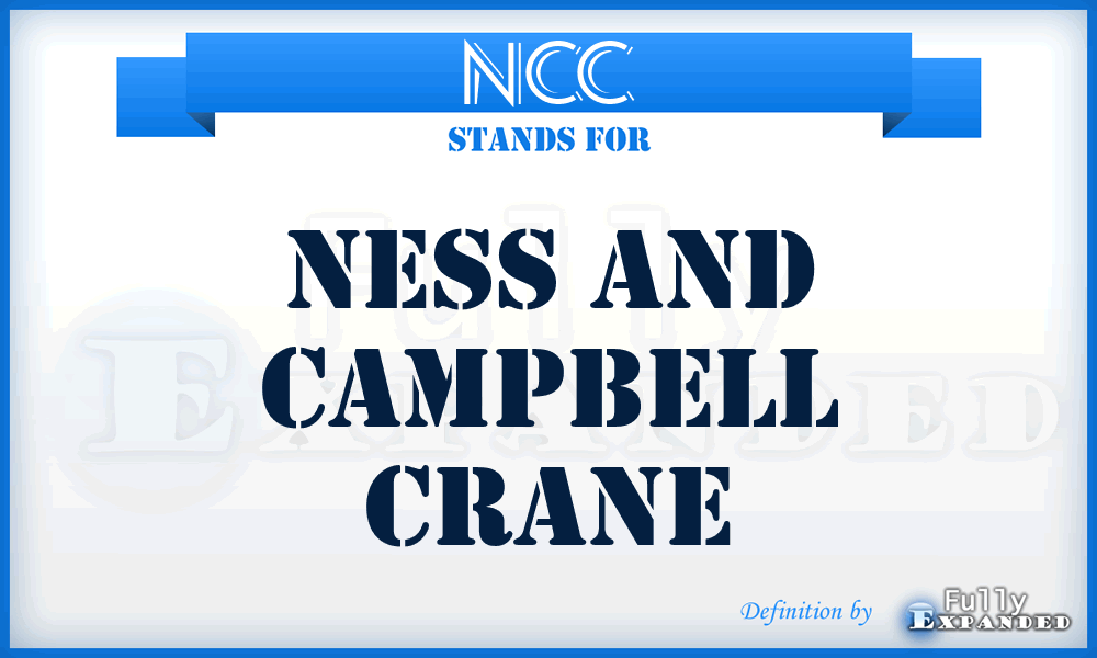 NCC - Ness and Campbell Crane