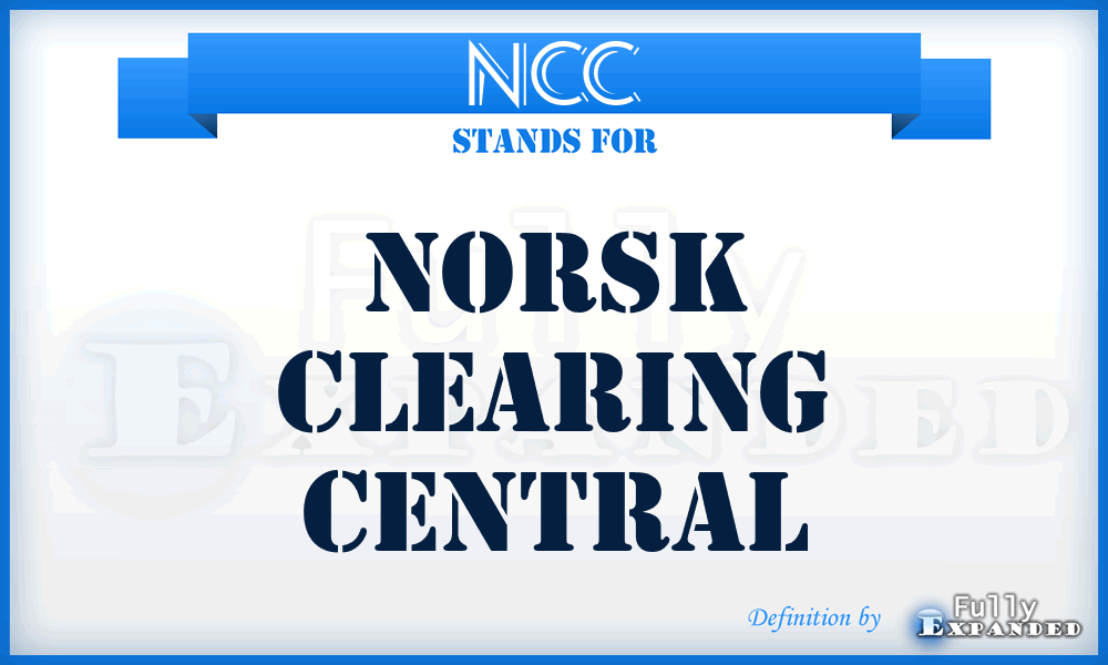 NCC - Norsk Clearing Central