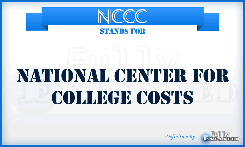 NCCC - National Center for College Costs
