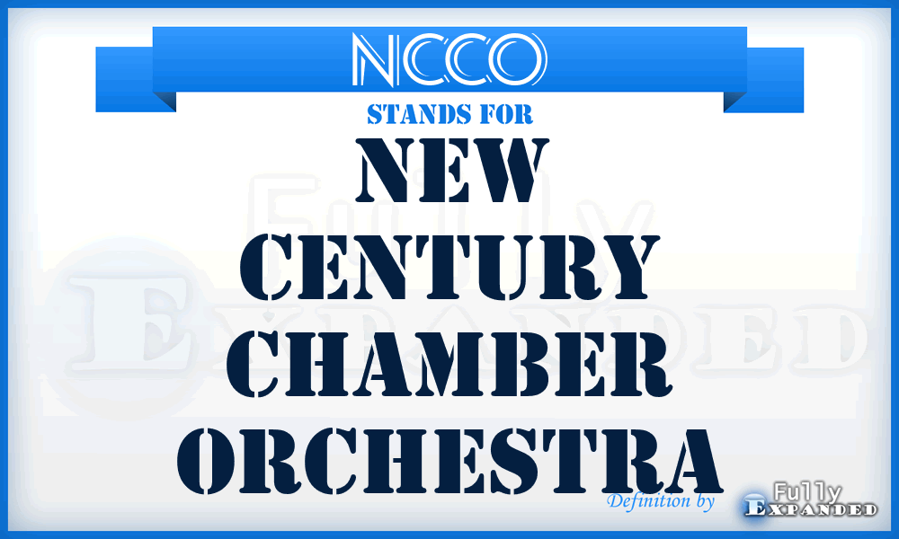 NCCO - New Century Chamber Orchestra