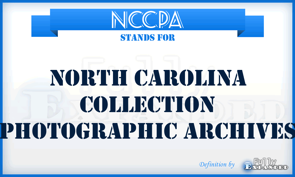 NCCPA - North Carolina Collection Photographic Archives