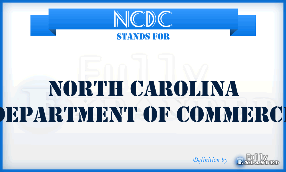 NCDC - North Carolina Department of Commerce