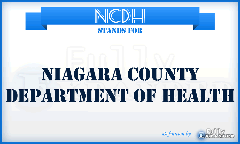 NCDH - Niagara County Department of Health