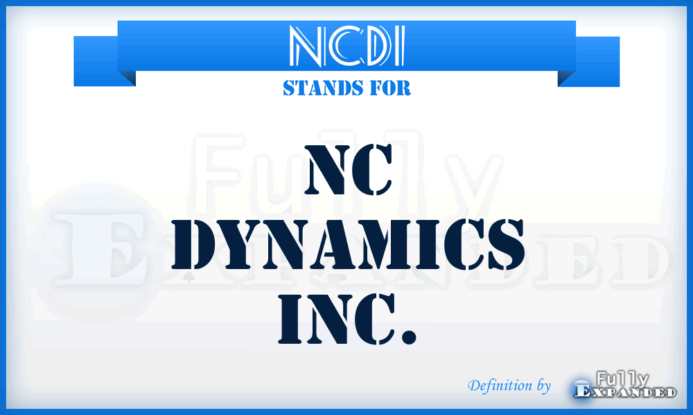 NCDI - NC Dynamics Inc.
