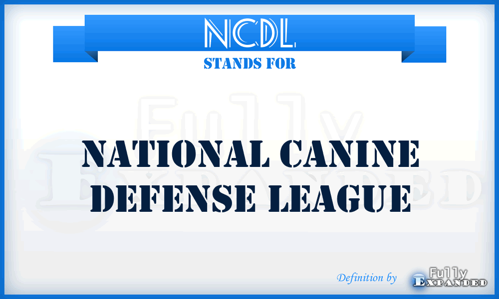 NCDL - National Canine Defense League