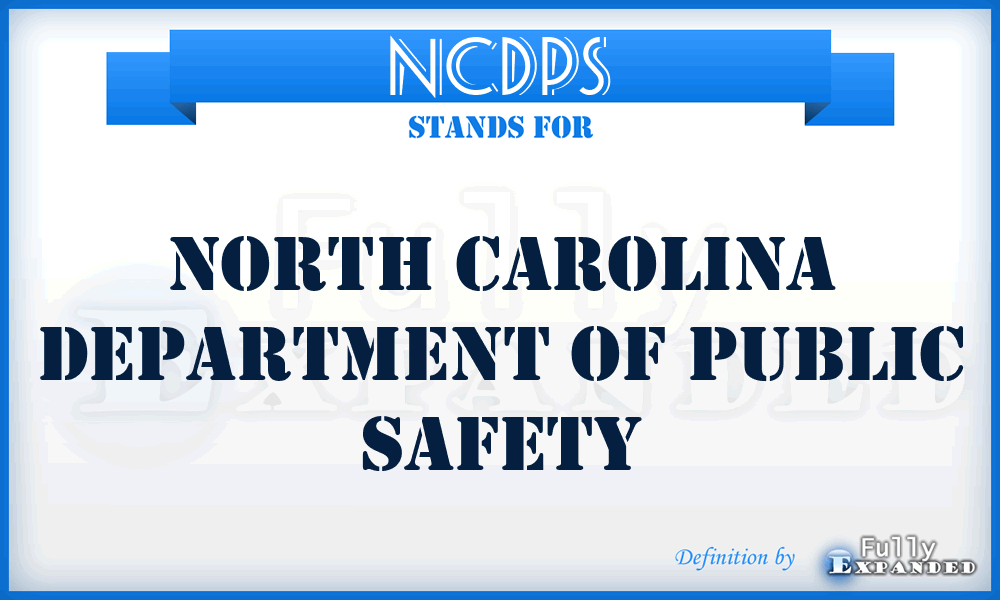 NCDPS - North Carolina Department of Public Safety