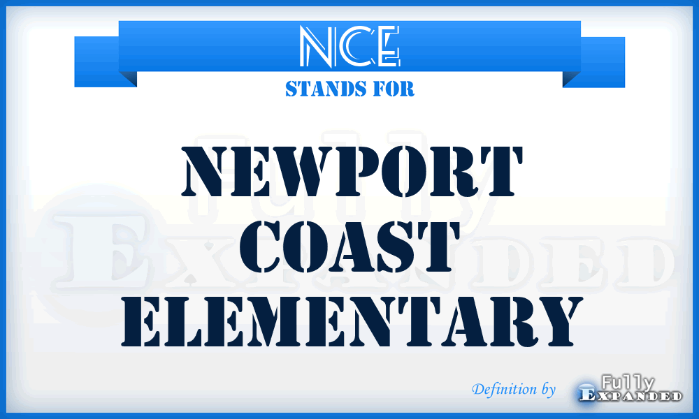 NCE - Newport Coast Elementary