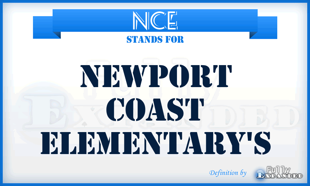 NCE - Newport Coast Elementary's