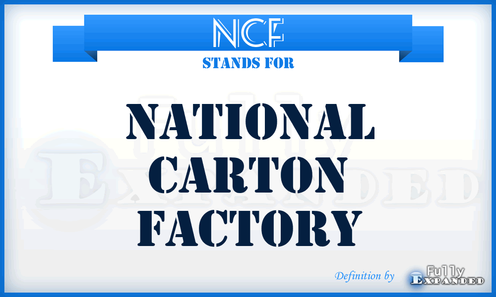 NCF - National Carton Factory